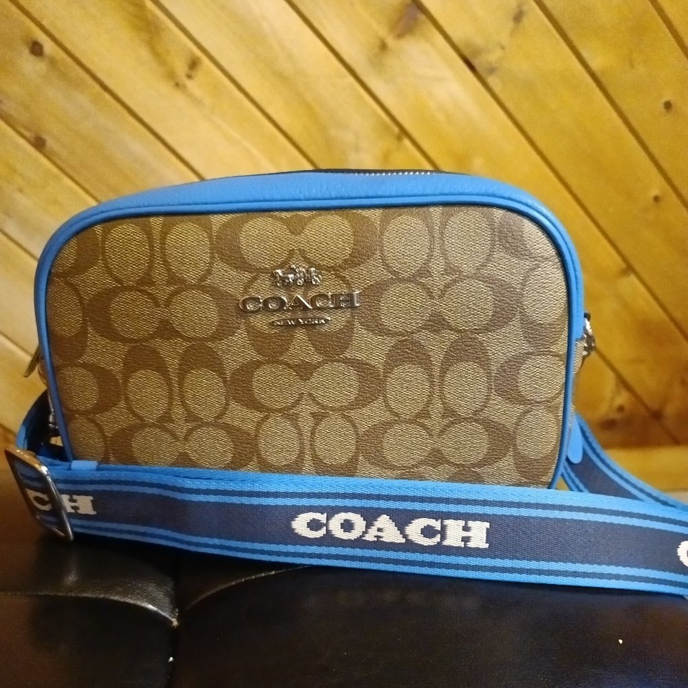NWT 🦋 Coach Crossbody Racer Blue - Picture 3 of 9
